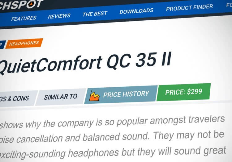 techspot product finder shopping pricing