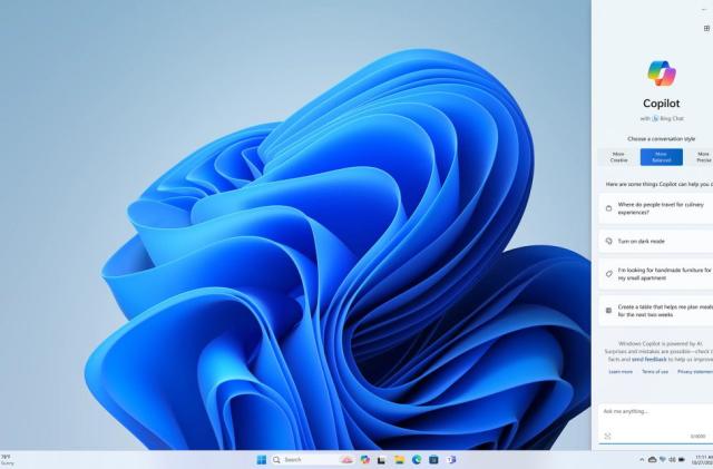 An image of Copilot running on Windows 11. 